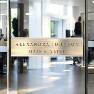 Luxury Gold Foil Modern Business Deurbordje