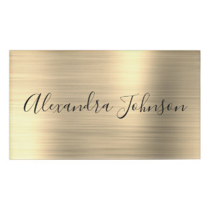 Luxury Gold Foil Modern Business Naambadge
