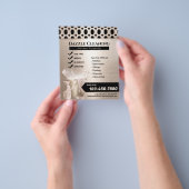 Luxury Gold Geometric Pattern Cleaning Service Flyer (Hand)
