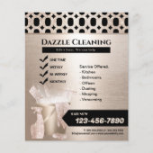 Luxury Gold Geometric Pattern Cleaning Service Flyer (Voorkant)