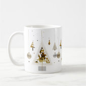 Luxury Gold Geometric Triangle Tree Classic Mug (Gauche)