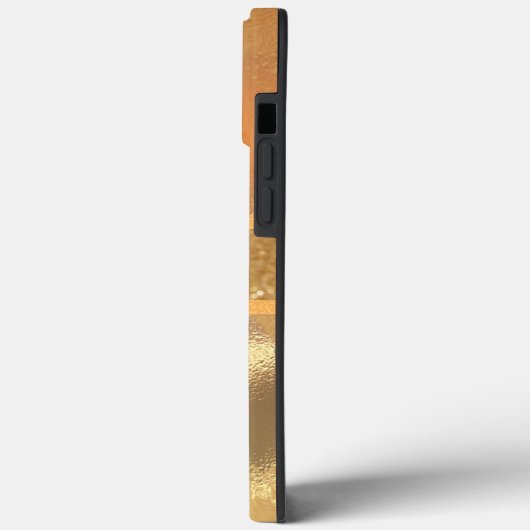 Luxury Gold Glitter en Sparkle Monogram Case-Mate iPhone Case (Achterkant / Links)