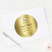 Luxury Gold Glitter Initialen Product Labels Logo (Envelop)