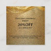 Luxury Gold Glitter Kortingskaartje (Voorkant)