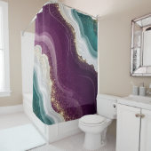 Luxury Gold Glitter Marble Pattern Douchegordijn (In situ)