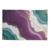 Luxury Gold Glitter Marble Pattern Kussensloop (Achterkant-Links)