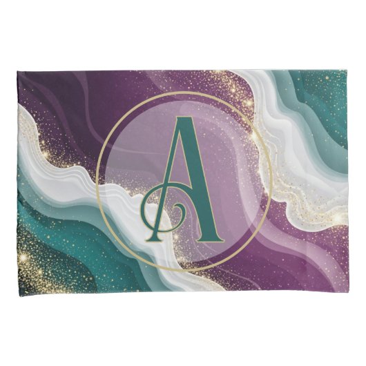 Luxury Gold Glitter Marble Pattern Kussensloop (Voorkant-Rechts)