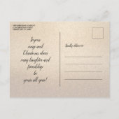 Luxury Gold Glitter - Uitnodiging voor kerstfeestd (Achterkant)