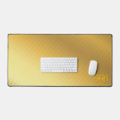 Luxury Gold Gradient Gothic Monogram Executive  Bureaumat (Keyboard & Muis)