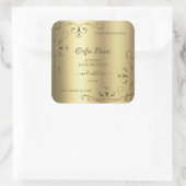 Luxury Gold  hoeken Elegant Product Labels (Tas)