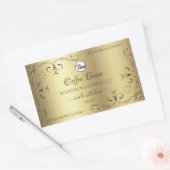 Luxury Gold hoeken — Productlabels en Logo Rechthoekige Sticker (Envelop)