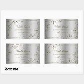 Luxury Gold hoeken Silver Product Labels (Vel)