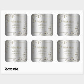 Luxury Gold  hoeken Silver Product Labels (Vel)