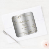 Luxury Gold  hoeken Silver Product Labels (Envelop)