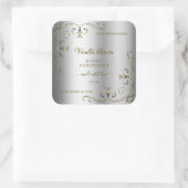 Luxury Gold  hoeken Silver Product Labels (Tas)