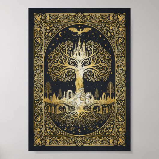 Luxury Gold Leaf Artisan Storybook Poster (Voorkant)