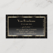 Luxury Gold Lijst Donkere gradiënt met monogram Visitekaartje (Achterkant)