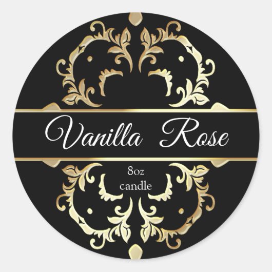 Luxury Gold Lijst - Etiket voor Container Kandle (Voorkant)