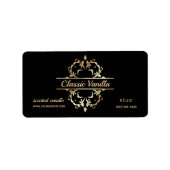 Luxury Gold Lijst-gecentreerd kaarsenlabel Etiket (Voorkant)