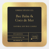 Luxury Gold Lijst & Script Candle Sticker Label (Voorkant)