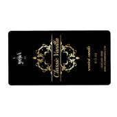 Luxury Gold Lijst - Verticaal gecentreerde kaars Etiket (Voorkant)