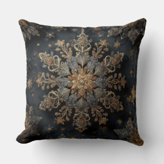 Luxury Gold Mandala Throw Pillow Kussen