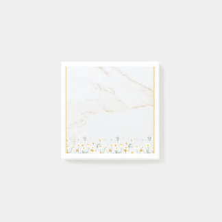 Luxury Gold Marble Daisy Post-it Notes Block