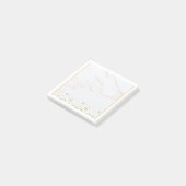 Luxury Gold Marble Daisy Post-it Notes Block (Schuin)