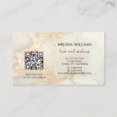 Luxury Gold Marble | QR Code Visitekaartje (Achterkant)