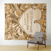 Luxury Gold Metal Heart Backdrop Wandkleed (In Situ (horizontaal))