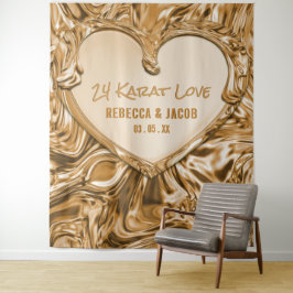 Luxury Gold Metal Heart Backdrop Wandkleed