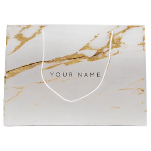 Luxury Gold Metallic Gift Gray Silver Foxier Large Cadeauzakje