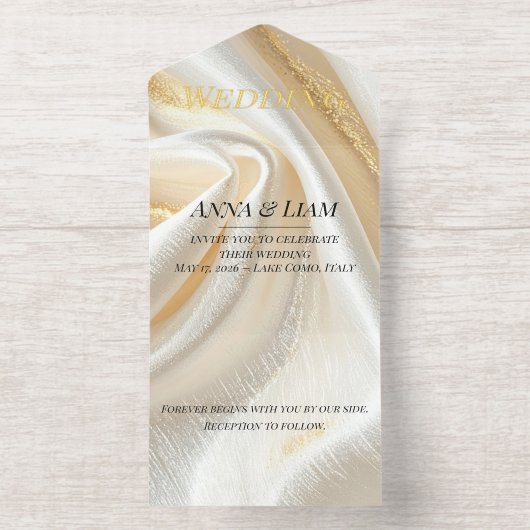 Luxury Gold Minimalist Invitation (Intérieur)