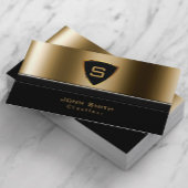 Luxury Gold Monogram Chauffeur Visitekaartje