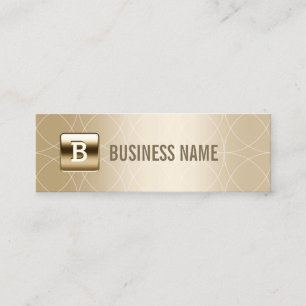 Luxury Gold Monogram Metallic Mini Visitekaartje