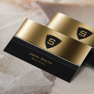 Luxury Gold Monogram Musicus Visitekaartje