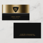 Luxury Gold Monogram rechercheur Visitekaartje (Voorkant / Achterkant)