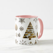 Luxury Gold Mosaic Geometric Tree Combo Mug  (Devant droit)