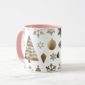 Luxury Gold Mosaic Geometric Tree Combo Mug  Mok (Voorkant links)