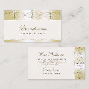 Luxury Gold Mousserende juwelen pastel crème Visitekaartje