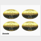 Luxury Gold Product Labels joodse monogram Logo (Vel)