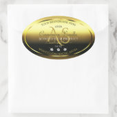 Luxury Gold Product Labels joodse monogram Logo (Tas)