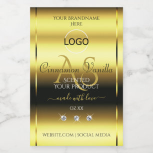 Luxury Gold Product Labels joodse monogram Logo Voedselcontainer Etiket
