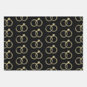 Luxury Gold Rings Wedding Inpakpapier Vel (Voorkant 3)