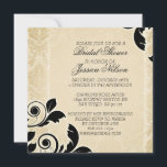 Luxury Gold Romantic Damask Douche Invitation<br><div class="desc">Fête des mariées invitations romantiques rendra votre fête plus spéciale et unique. Conception customisée, texte et photos imprimés sur papier de base. Vous pouvez choisir votre propre texte, polices et différents types de papiers. Parfait pour votre jour de mariage, douche nuptiale, événement ou fête. Surprenez vos invités avec une invitation...</div>