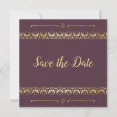 Luxury Gold Save the Date Invitation Kaart (Voorkant)