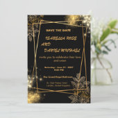 Luxury Gold Save the Date Wedding Card (Debout devant)