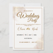 Luxury Gold Script Wedding Invitation (Devant)