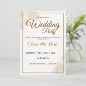 Luxury Gold Script Wedding Invitation (Debout devant)