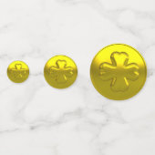 Luxury Gold Shamrock Coin for St. Patrick’s Day Confetti (Voorkanten)